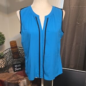 Calvin Klein Blue Sleeveless Blouse